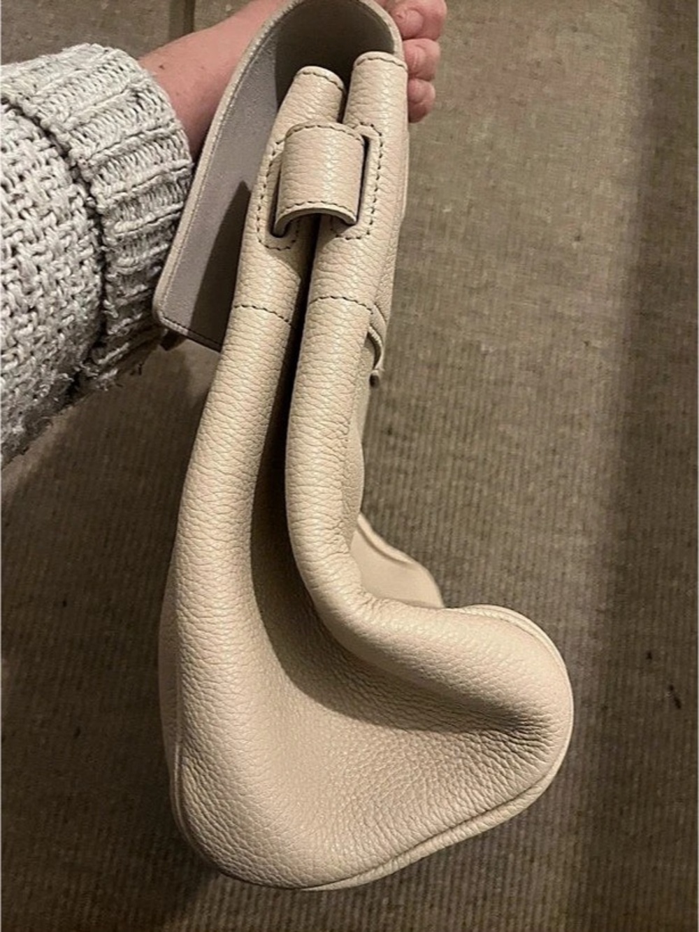 Mulberry Bayswater Small Classic Grain H656 Buttercream Leather Tote in Cream - Picture 4 of 8